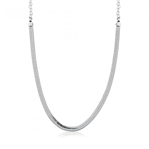 Choker amanda fita 3mm folheado a ouro branco