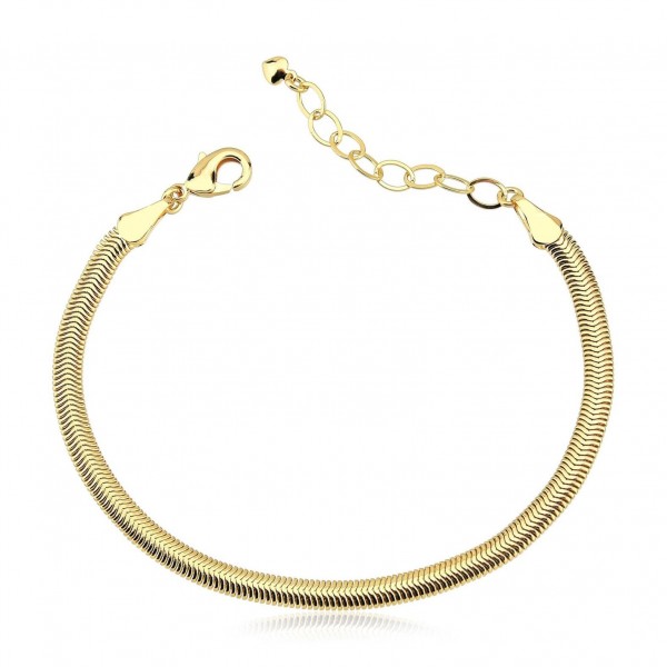 Pulseira ketlyn lacraia 4mm folheado a ouro 18k