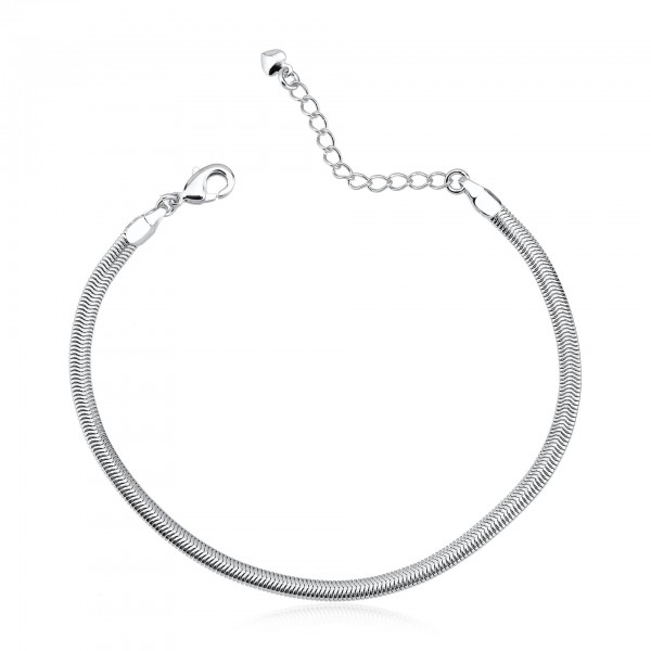 Pulseira ketlyn lacraia 3mm folheado a ouro branco