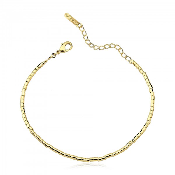 Pulseira rita mini canutilho folheado a ouro 18k