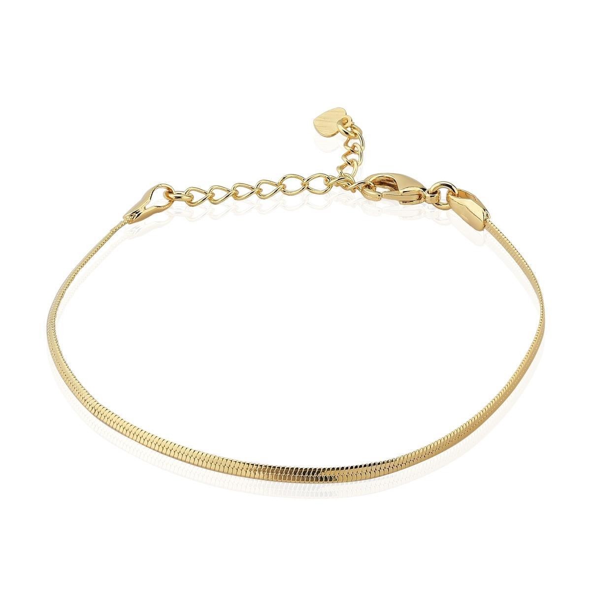 Pulseira amanda fita 2mm folheado a ouro 18k