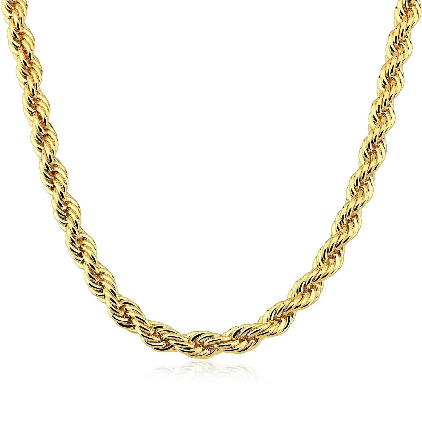 Choker fio italiano 5mm folheado a ouro 18k