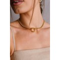 Choker ketlyn lacraia 5mm folheado a ouro 18k