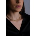 Choker fio italiano 5mm folheado a ouro 18k