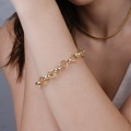 Pulseira francesca elo portugues g folheado a ouro 18k